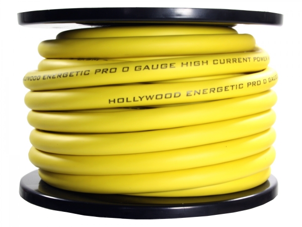 Hollywood Energetic PRO PCYL O 53,0mm² keltainen, 1m kaapeli