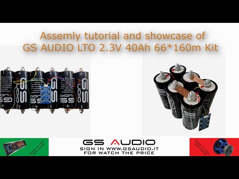 GS Audio akkupaketti 21×84 cm – 36 LTO-kennoa – 2.3V 45Ah