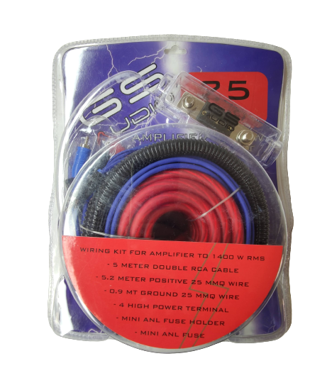 Täydellinen vahvistimen asennussarja – 25 mm² – SPL/HIFI