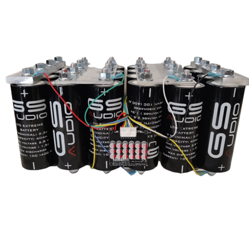 GS Audio akkupaketti 28×42 cm – 24 LTO-kennoa – 2.3V 45Ah