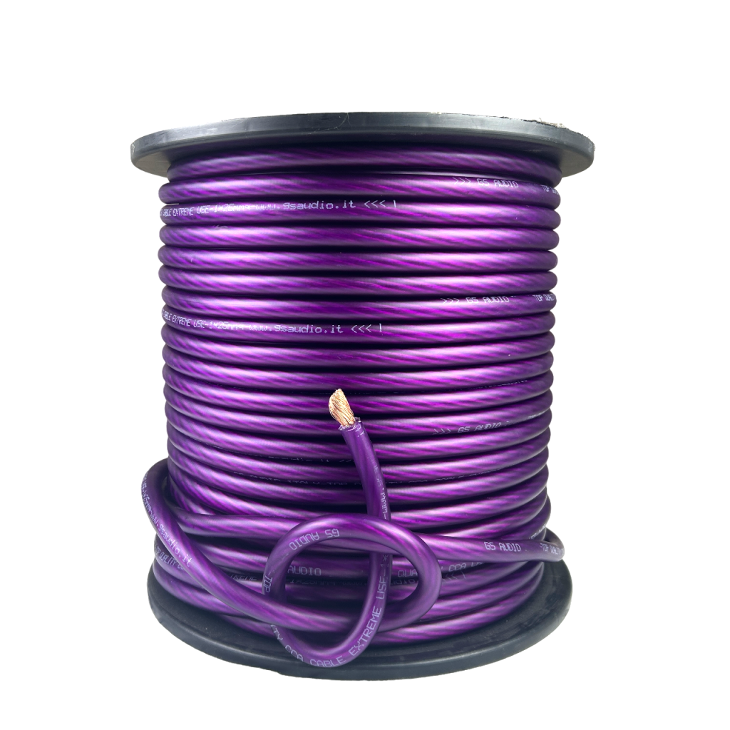 CCA cable - 100 meters - 1*25 sq. mm (ext 12.5mm) - ultra-flexible purple sheath