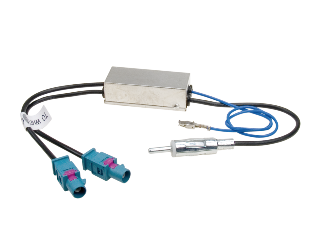 ACV DIN antenna adapter 2x FAKRA / phantom power supply 140305