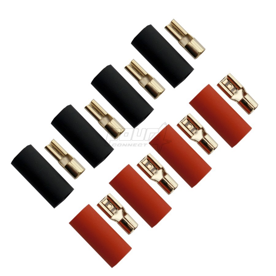 FOUR Connect 4-690753 lattaliitin 6.0mm2 - 2x2.8mm/2x4.8mm punainen + 2x2.8mm/2x4.8mm musta