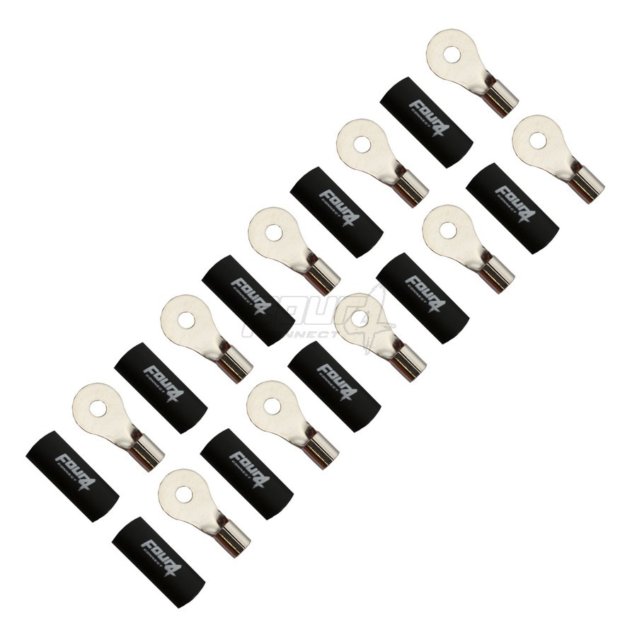 FOUR Connect 4-690951 M4 rengasliitin 10mm2, 10x musta