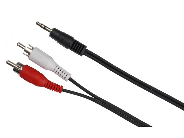 AIV Jakki-liitin 3,50 mm / 2x Rca liitin-kaapeli - 5,00